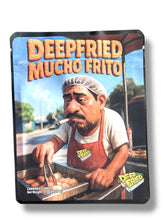 Load image into Gallery viewer, Deep fried Mucho Frito 3.5G Sticker Mylar Bags

