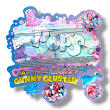 Load image into Gallery viewer, Pops California Cotton Candy Gummy Cluster 3.5g shape bags
