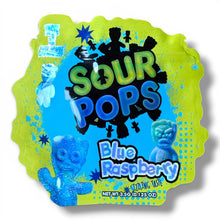 Load image into Gallery viewer, Sour Pops Blue Raspberry 3.5g shape bags
