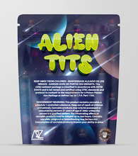 Load image into Gallery viewer, Alien Tits Holographic Mylar bag 3.5g  For Flower- Black Unicorn
