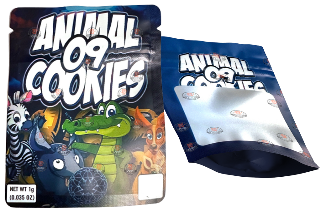 Animal 09 Cookies 1 gram Mylar bag Packaging Only- With window