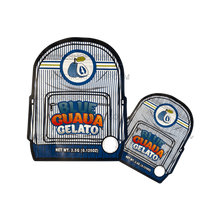 Load image into Gallery viewer, Backpack Boyz Blue Guava Gelato cut out Mylar zip lock bag 3.5G
