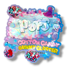 Load image into Gallery viewer, Pops California Cotton Candy Gummy Cluster 3.5g shape bags
