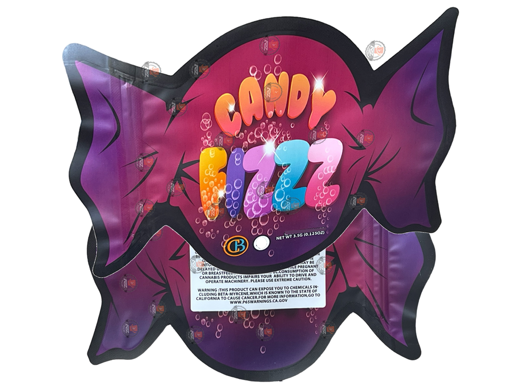 Candy Fizzz 3.5G Mylar Bag - Cut out Mylar zip lock bag