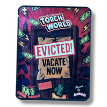 Load image into Gallery viewer, SprinklezTorch World Evicted 3.5G Mylar sticker Bags -With stickers and label
