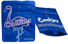 Load image into Gallery viewer, Cookies Collins Ave Mylar Bags 3.5 Grams Smell Proof Resealable Bags w/ Holographic Authenticity Stickers
