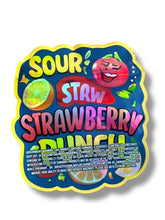 Load image into Gallery viewer, Sour Strawberry Punch Mylar Bag 3.5g shape bags
