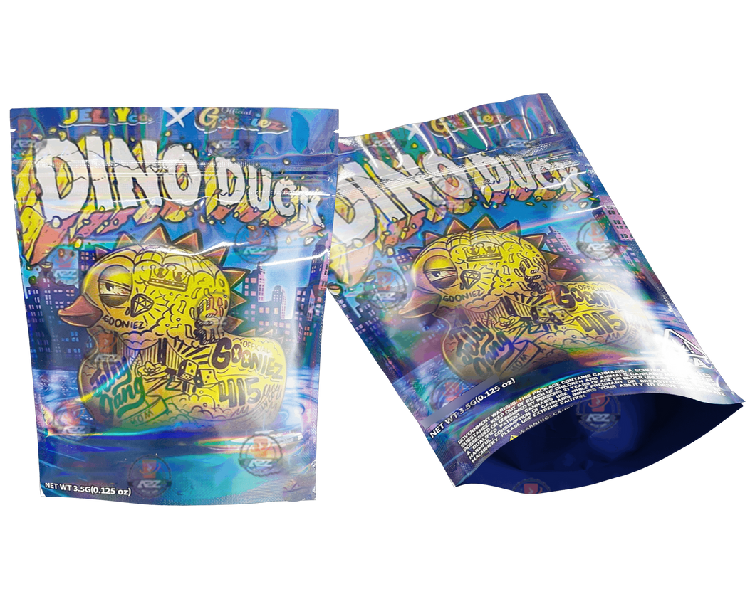 Dino Duck Holographic Mylar bag  3.5g  Packaging Only