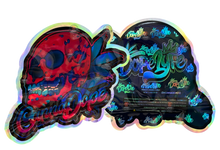 Load image into Gallery viewer, Canna Dope Mylar bag 3.5g  cut out Empty Packaging- Holographic Dope Lyfe
