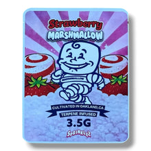 Load image into Gallery viewer, Strawberry Marshmallow 3.5G Mylar sticker Bags -With stickers and label
