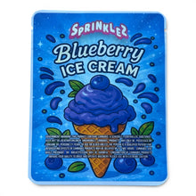 Load image into Gallery viewer, Sprinklez Blueberry Ice Cream 3.5G Mylar sticker Bags -With stickers and label

