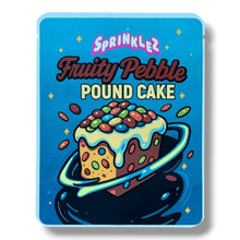 Load image into Gallery viewer, Sprinklez Fruity P Pound Cake 3.5G Mylar sticker Bags -With stickers and label
