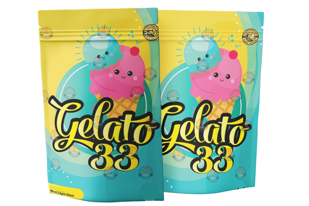 Black Unicorn - Gelato 33 Mylar bag 3.5g  For Flower