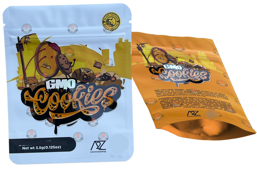 Black Unicorn - GMO Cookies Holographic Mylar bag 3.5g  For Flower