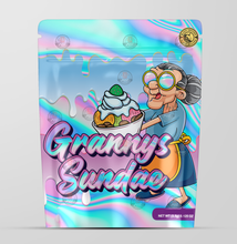 Load image into Gallery viewer, Granny&#39;s Sundae Holographic Mylar bag 3.5g - Black Unicorn - Packaging only
