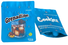 Load image into Gallery viewer, Cookies Grenadine Mylar Bags 3.5 Grams Smell Proof Resealable Bags w/ Holographic Authenticity Stickers and Label
