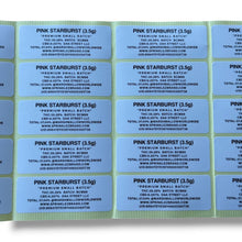 Load image into Gallery viewer, Sprinklez Pink Burst Marshmallow 3.5G Mylar sticker Bags -With stickers and label
