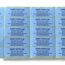 Load image into Gallery viewer, Sprinklez Gummy Worm Marshmallow 3.5G Mylar sticker Bags -With stickers and label
