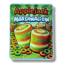 Load image into Gallery viewer, Sprinklez Apple Jack Marshmallow 3.5G Mylar sticker Bags -With stickers and label
