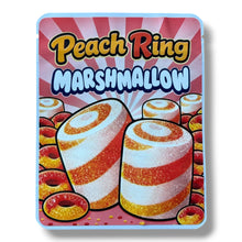 Load image into Gallery viewer, Sprinklez Peach Ring Marshmallow 3.5G Mylar sticker Bags -With stickers and label
