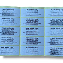 Load image into Gallery viewer, Sprinklez Peach Ring Marshmallow 3.5G Mylar sticker Bags -With stickers and label
