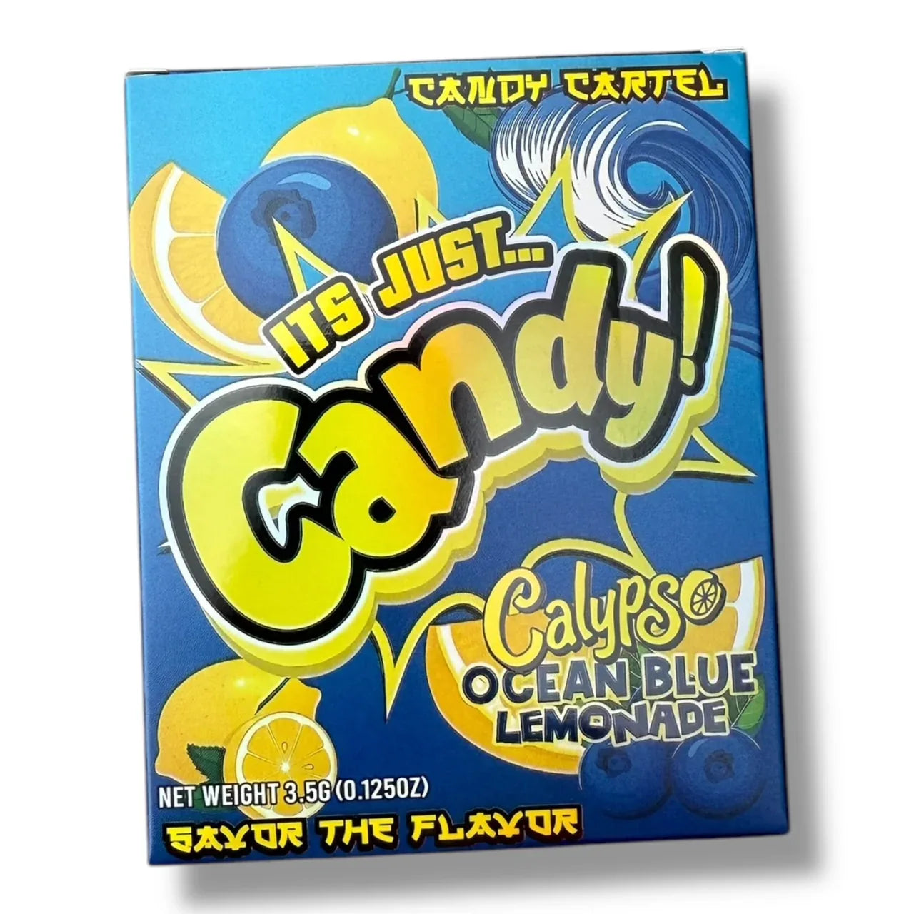 Candy Calypso Ocean Blue Lemonade Mylar Bags with Boxes 3.5g Box