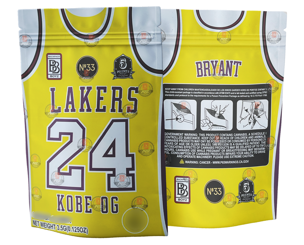 Backback Boyz Kobe Bryant #24 Lakers  Mylar bag 3.5g