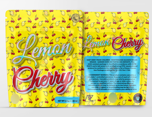 Lemon Cherry Holographic Mylar bag 3.5g - Black Unicorn - Packaging only
