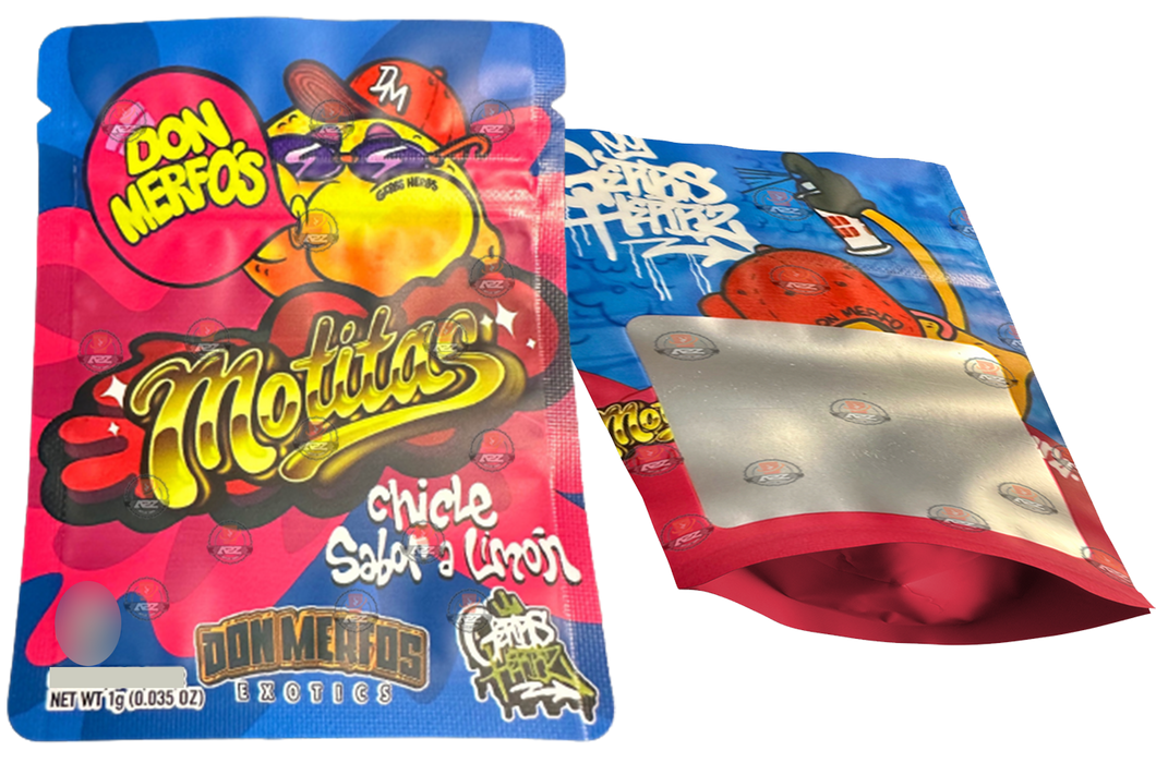 Don Merfos Motitas bag 1 Gram Mylar bags with window - Packaging Only