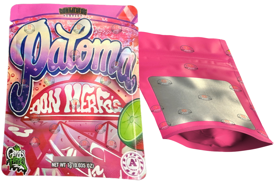 Don Merfos Paloma bag 1 Gram Mylar bags with window - Packaging Only