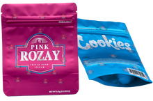 Load image into Gallery viewer, Cookies Pink Rozay Mylar Bags 3.5 Grams Smell Proof Resealable Bags w/ Holographic Authenticity Stickers
