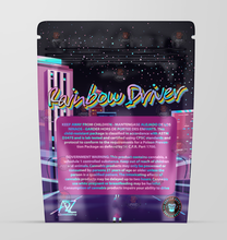 Load image into Gallery viewer, Rainbow Driver Holographic Mylar bag 3.5g - Black Unicorn - Packaging only

