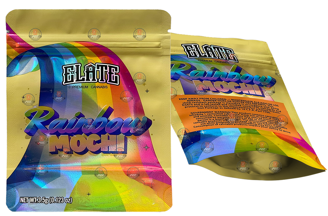 Rainbow Mochi Mylar bag 3.5g Holographic Elate