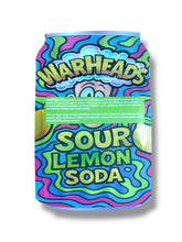Load image into Gallery viewer, Warheads Sour Lemon Soda Mylar Bag 3.5g shape bags
