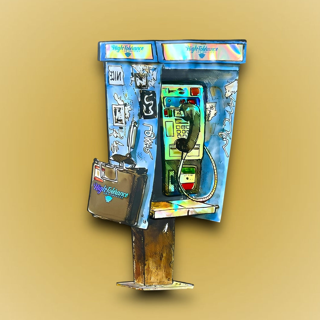 High Tolerance Phone Booth East 3.5g Mylar Bag Holographic