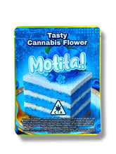 Load image into Gallery viewer, Motita Blueberry Velvet Cake 3.5G Sticker Mylar Bag (4x5, Zip Lock)
