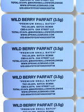 Load image into Gallery viewer, Sprinklez Wild Berry Parfait 3.5G Mylar Bags -With stickers and label
