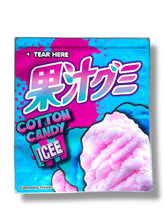 Load image into Gallery viewer, Cotton Candy Icee Combo Sticker Mylar Bags | Stand-Up 16oz, 1oz &amp; 3.5g

