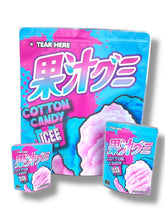 Load image into Gallery viewer, Cotton Candy Icee Combo Sticker Mylar Bags | Stand-Up 16oz, 1oz &amp; 3.5g
