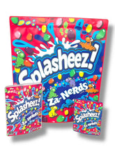 Load image into Gallery viewer, Splasheez Za-Nerds Combo Sticker Mylar Bags | Stand-Up 16oz, 1oz &amp; 3.5g

