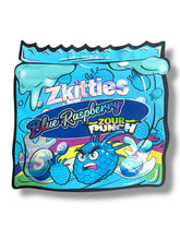 Load image into Gallery viewer, Zkittles Blue Raspberry Zour Punch 3.5g Mylar Bag- Packaging Only
