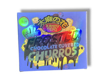 Load image into Gallery viewer, Kandy Depo Frosted Chocolate Covered Churros Mylar Bags with Boxes 3.5g Box Packaging Holographic
