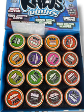 Load image into Gallery viewer, Kawz Exotic Slurpee Edition Moon Rocks 1oz Glass Jars - Varity Pack 16 Strains in box Empty Jars
