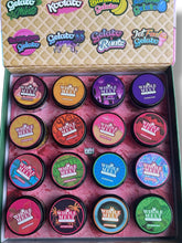 Load image into Gallery viewer, Whole Melt Gelato 1oz Glass Jars - Varity Pack 16 Strains in box Empty Jars
