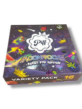 Load image into Gallery viewer, Piff Moonrocks Berry POP Edition 1oz Plastic Jars - Varity Pack 16 Strains in box Empty Jars

