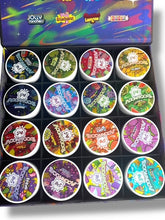 Load image into Gallery viewer, Piff Moonrocks Berry POP Edition 1oz Plastic Jars - Varity Pack 16 Strains in box Empty Jars
