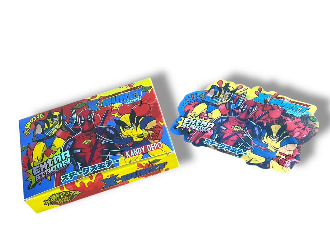 Kandy Depo X Burzt Mylar Bags with Boxes 3.5g Box Packaging