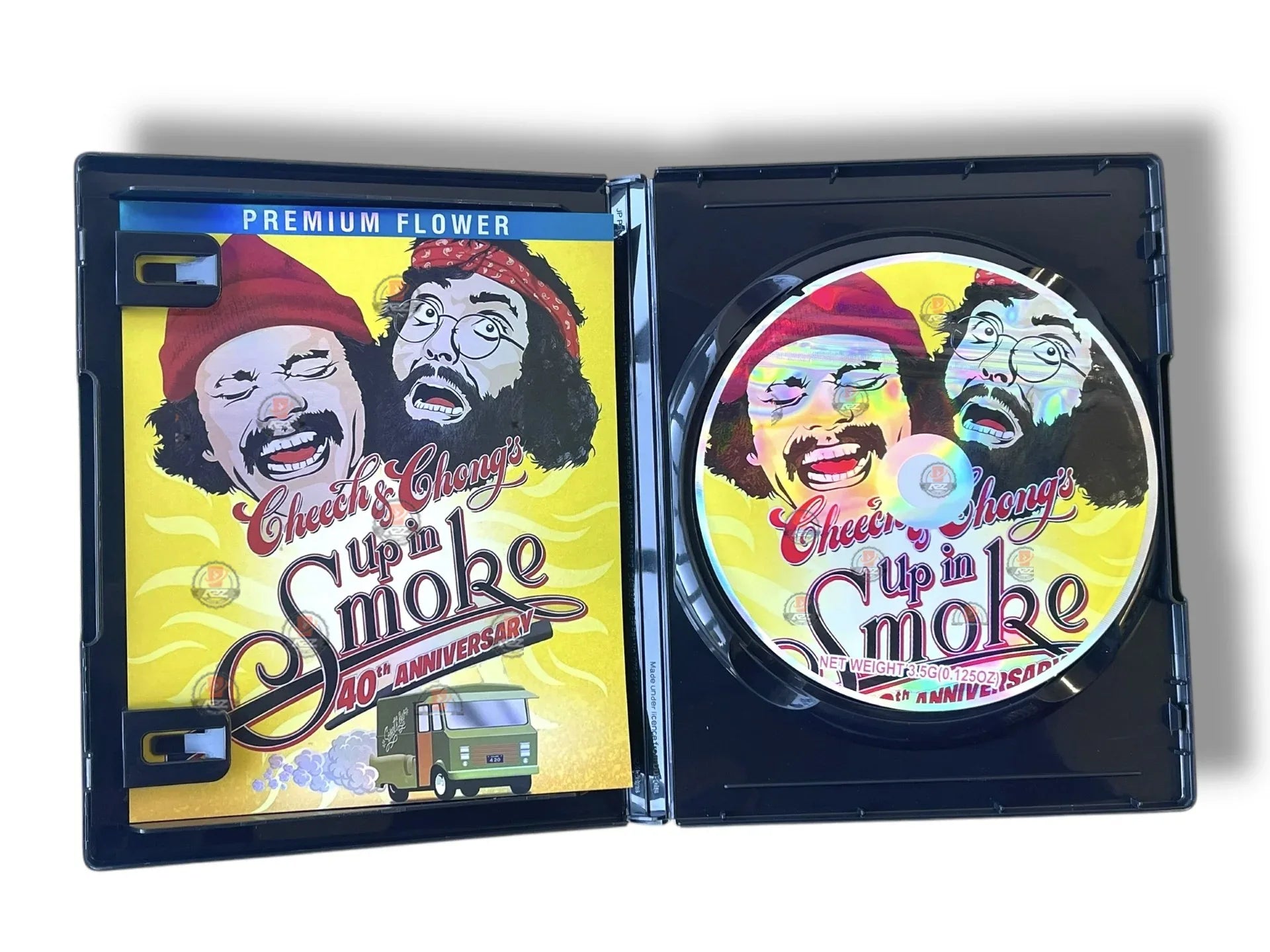 Cheech & Chong's Up in Smoke CD Cases with Mylar bags 3.5g – Black
