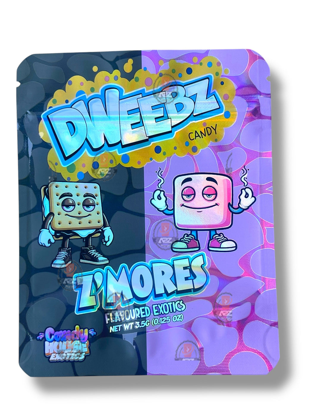 Dweebz Candy Zmores Mylar Bag 3.5g shape bag