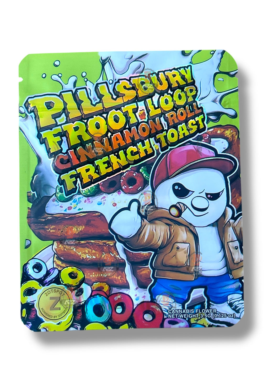 Pillsbury Froot Loop Cinnamon Roll French Toast Mylar Bag 3.5g